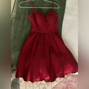 Red cocktail party dress from B. Darlin